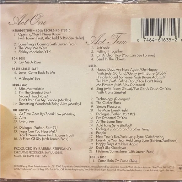 Barbra Streisand Timeless Live in Concert CDs (2 Disc) + Bonus CD - Picture 2 of 5